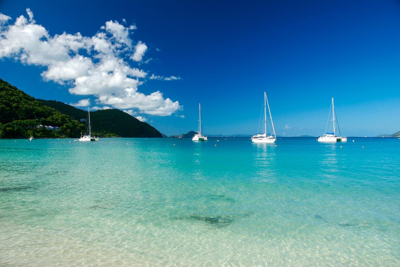 Clear water BVI anchorage