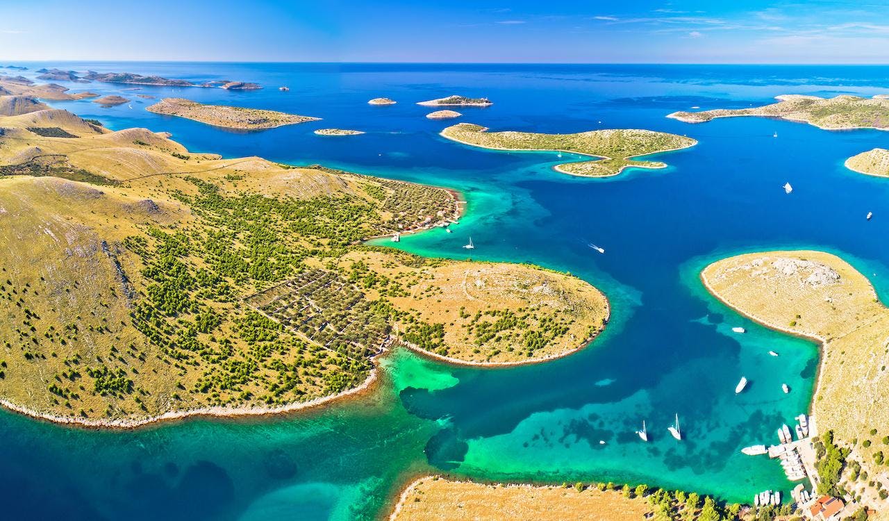 Kornati islands aerial