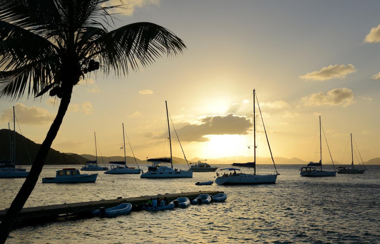 sunset at Manchioneel Bay, Cooper Island Beach Club, Cooper Island, British Virgin Islands