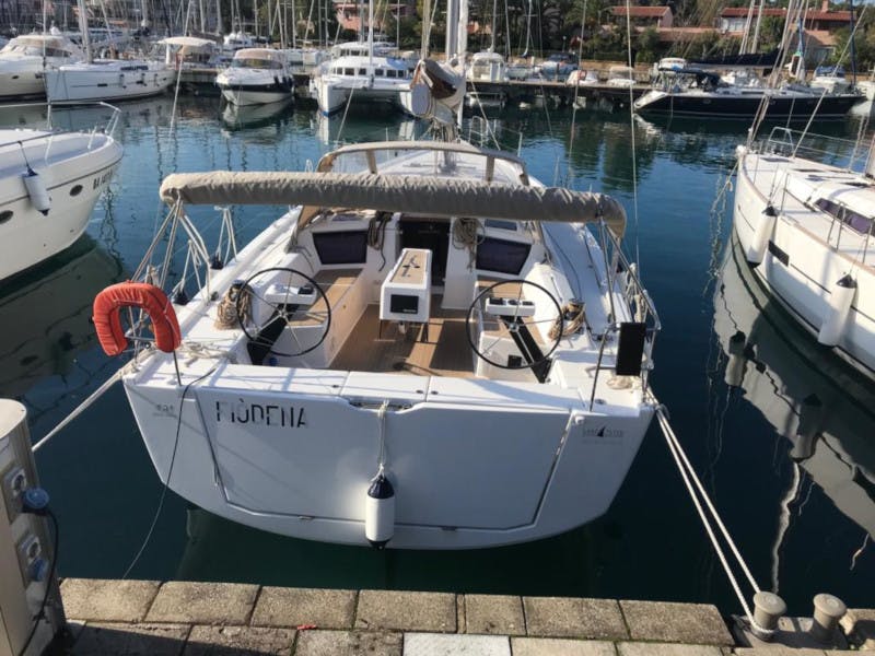 Dufour 430 - Yacht Charter Italy & Boat hire in Italy Sicily Aeolian Islands Furnari Marina Portorosa 1