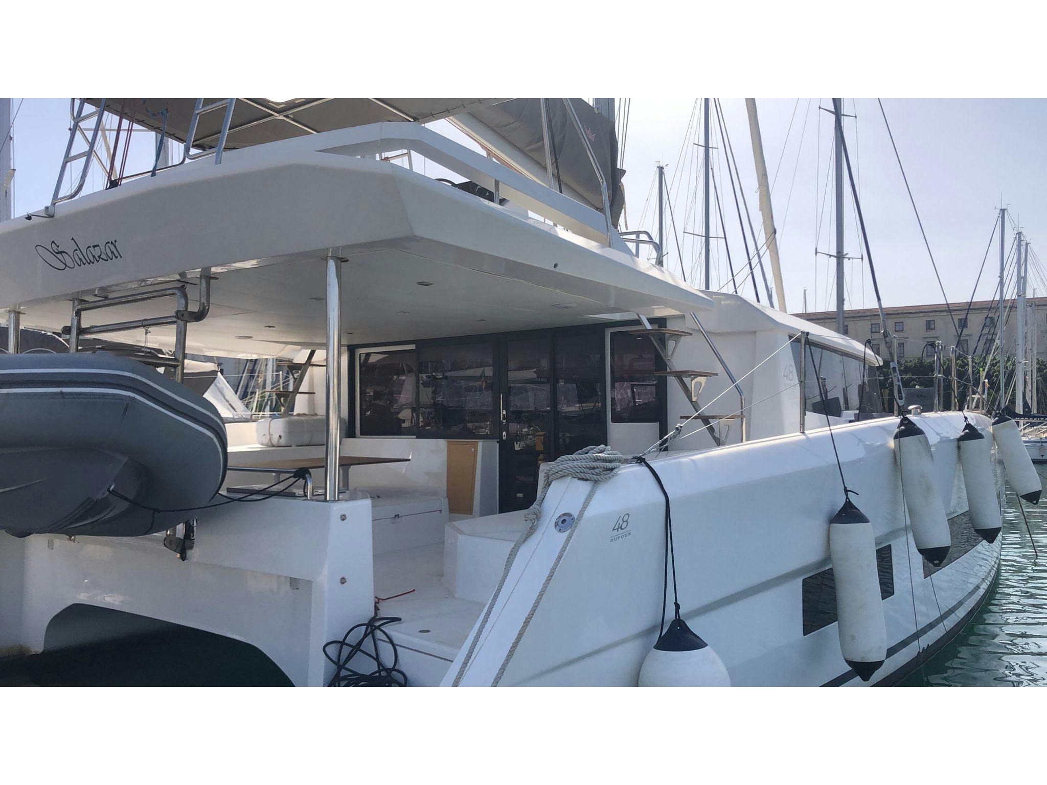 Dufour Catamaran 48 - Luxury yacht charter Italy & Boat hire in Italy Sicily Aeolian Islands Furnari Marina Portorosa 3